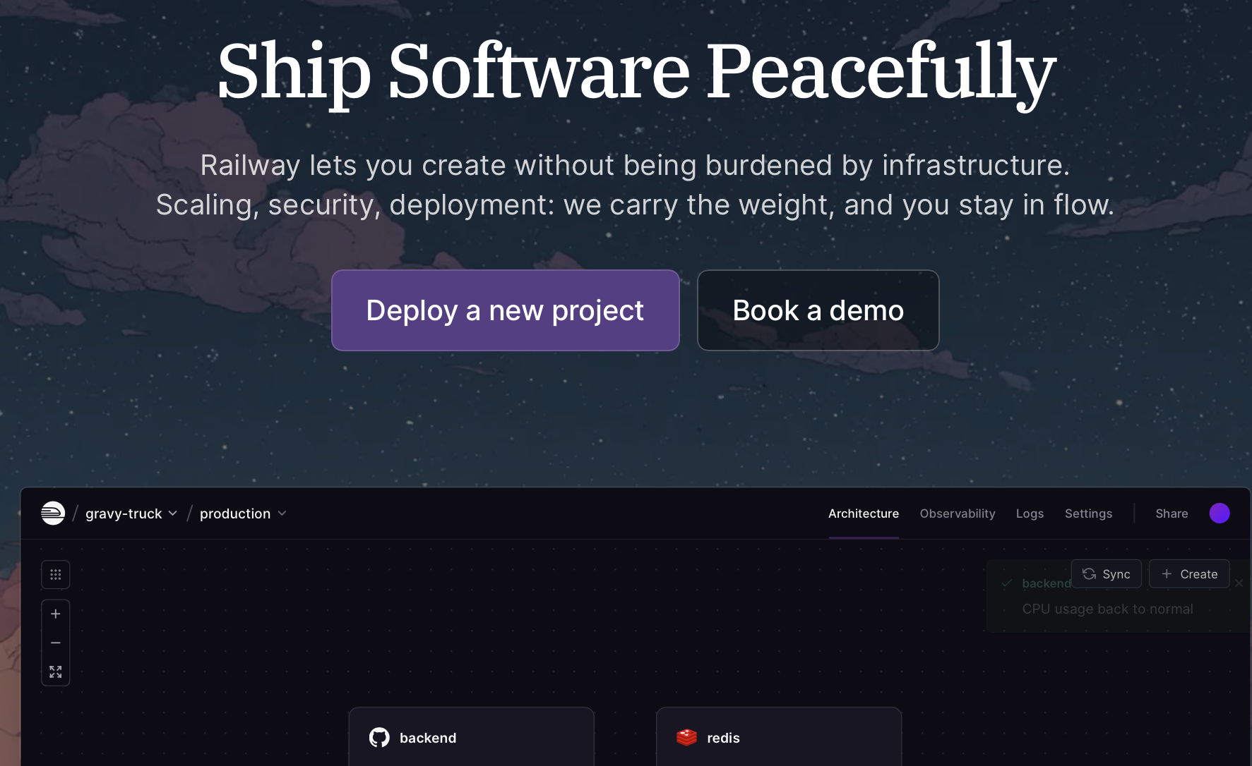 Railway's new homepage